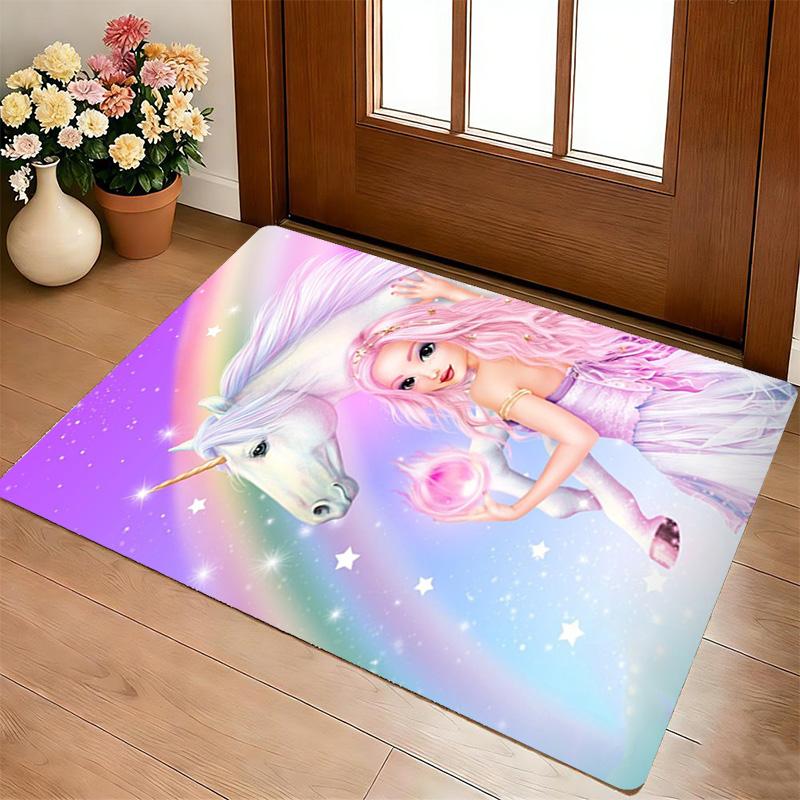 Unicorn Fantasy Living Room Nonslip Area Rug Soft Carpet For Bedroom Game Playroom Sofa Office Home Decor Doormat Christmas Gift C9302053