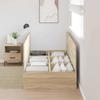 Storage Bed Frame Sonoma Oak 90 x 200 cm Particleboard