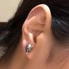 Rockyu Earrings Set for 925 Hannya Set for Both Stud Japanese Hannya Demon Jewelry Women, Silver, Hypoallergenic, Earrings, Ears, Earrings, Skull,