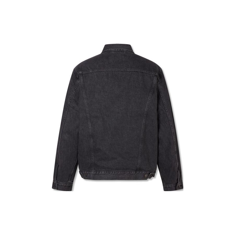 Levis FW23 Solid Color Single-Breasted Straight Leg Denim Thick Jacket Men jackets Black Gray A3182-0001