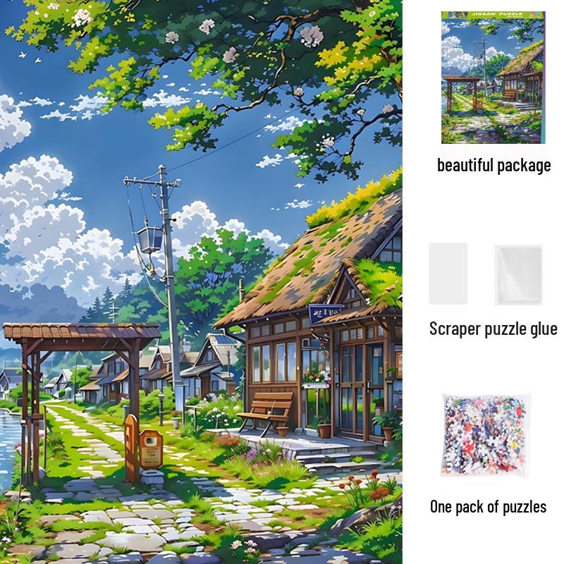 1,000-Piece Cute Healing Jigsaw Puzzle: Adult High-Difficulty Decompression Toy, Educational Gift for Girls