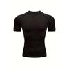 Men's Compression Shirt Quick Dry White Plain Gym T-Shirt Solid Color Workout Sportswear