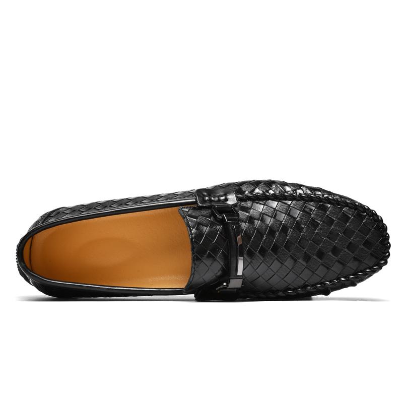 Men Shoes Leather Slip On Mens Moccasins Breathable Italian Casual Shoes Luxury Brand Loafers Men Driving Shoes Zapatos Hombre