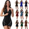 European and American One-piece Swimsuit Women's Vest, Surf Suit Zipper Flat Angle Diving Suit Sports Swimsuit Jellyfish Suit New