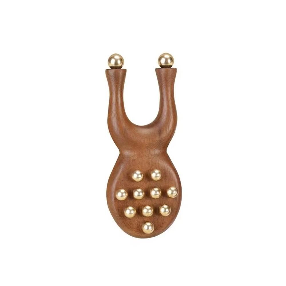 Antistatic Brass Bead Comb Handheld Handheld Comb New Wooden Nose Scraping therapy Acupoint Therap