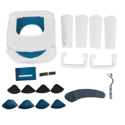 Folding Squat Toilet Commode Chair Shower Toilet Chair with Widened Armrests for Elderly Pregnant