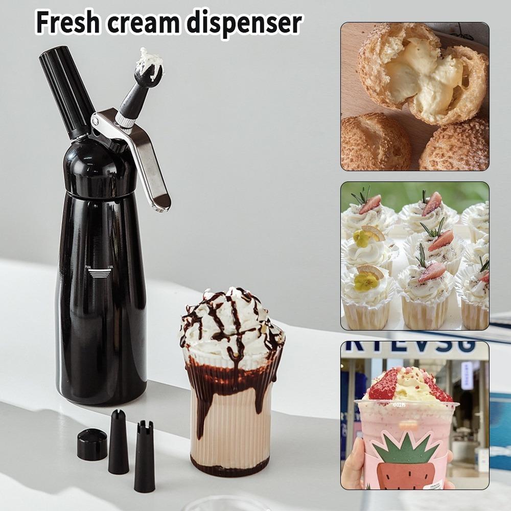 New 500ml Cream Whipper with 3 Nozzles Aluminum Whipped Cream Dispenser Butter Dispenser Baking Decoration Tool