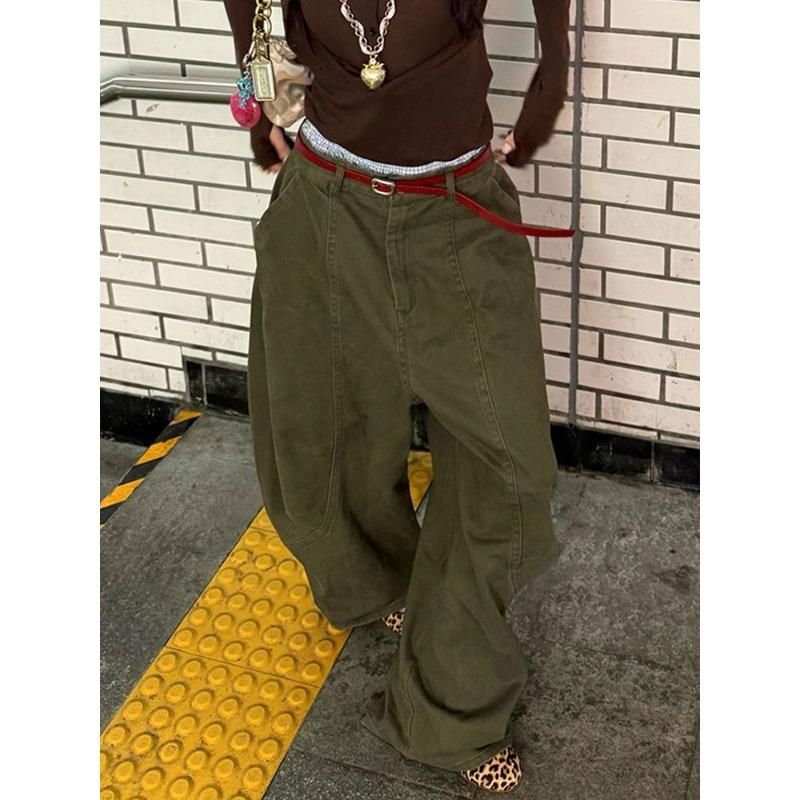 American Retro Washed Gallery Scimitar Jeans Children's New Loose Lazy Floor Pants