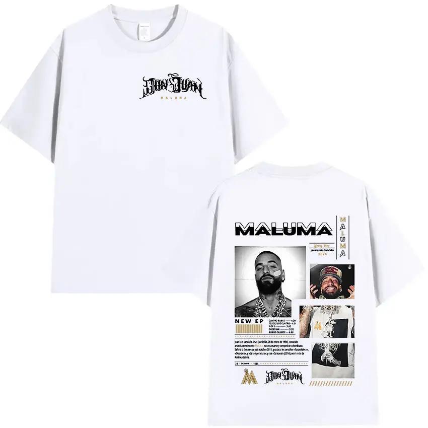 2025 Summer Rapper MALUMA Album Graphic T Shirt Mens Hip Hop Retro Style Short Sleeve Fashion 100 Pure Cotton Printed Tshirt