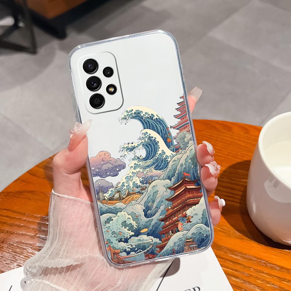Flower Case For Samsung Galaxy A52 Phone Cover For Samsung A 52 Cases Soft Transparent Silicone Christmas Elk deer Back Covers
