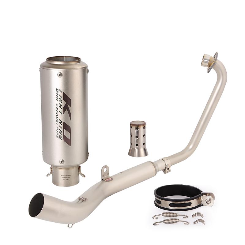 For Zontes ZT125 U1 ZT125 G1 2021 - 2025 Motorcycle Exhaust System Front Link Pipe 51mm Muffler Tail Tips With DB Killer Slip On