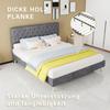 Modern soft bed, soft headboard, 160*200CM, gray, bedroom furniture, low box bed frame does not include gas rod, does not include mattress.