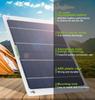 12V Solar Panel Charger Battery Charger Heavy-Duty Car Battery Maintainer with 4 Suction Cups for Car Boat Auto RV Accessories