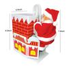 Santa Claus Climbing Chimney Electric Toy with Beads and Shaking Boot, Single/Double Ladder.