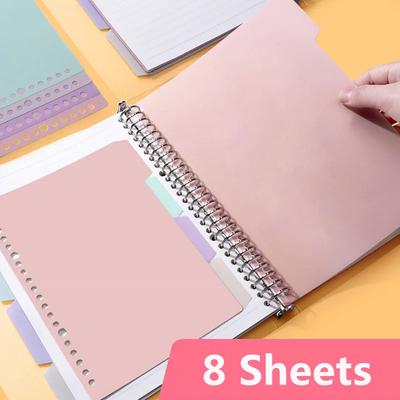 Kleurrijke Scheiders voor A5 Planner Index Scheidingspagina Plastic Classificatie Pagina Tab voor B5 A4 Notitieboek Memo Kantoorbenodigdheden 8 Stuks/set