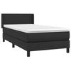Maison Exclusive - Sommier à lattes de lit avec matelas Noir 90x200 cm Similicuir