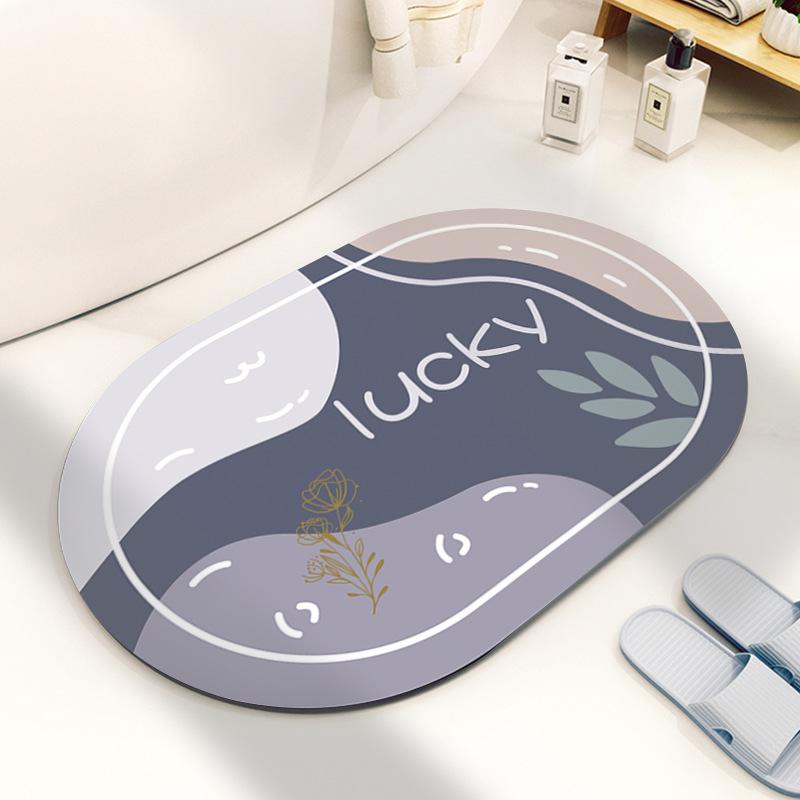 

Коврик для ванной комнаты Diatom Mud Mat, впитывающий воду и быстросохнущий, противоскользящий коврик для ног, легко ремонтируемый, мягкий коврик на дверь туалета 50 * 80cm