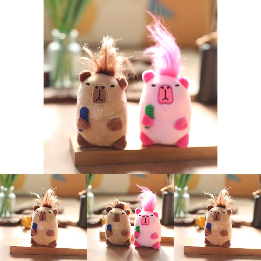 Cute Capybara Plush Keychain With Super Soft Short Pile For Bag Decoration And Gift