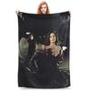 American Singer Lana Del Rey Blanket Pop Culture Music Flannel Novelty Soft Throw Blanket for Home Spring/Autumn