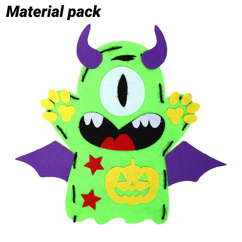 

Hand Puppets Halloween Diy Craft Material Kids Handmade Multiple Gift Colors зелений