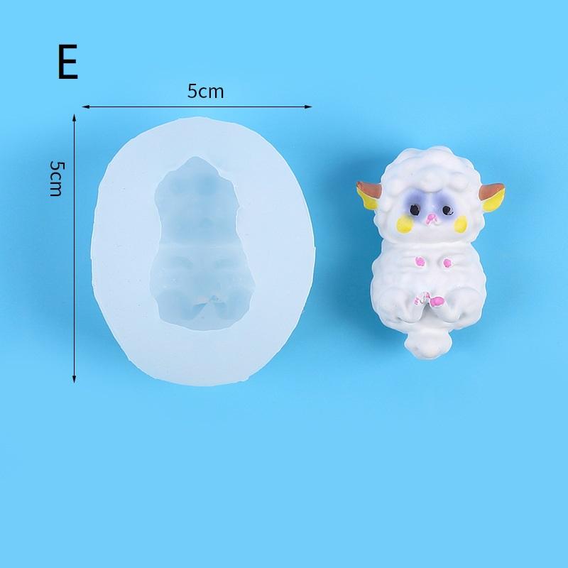 Cute Sheep Silicone Candle Mold With Bow Sitting Sheep Cute Design Diy Suitable Handmade Crafts Candles Plaster Soap Home Decor