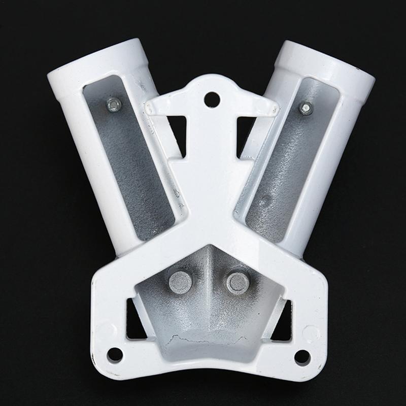 Metalowy Uchwyt na Flagę Uchwyt na Maszt Flagowy z Podwójnym Otworem Wodoodporny Wytrzymały Metal Bez Rdzy Mocowanie do Flagi Uchwyt na Maszt