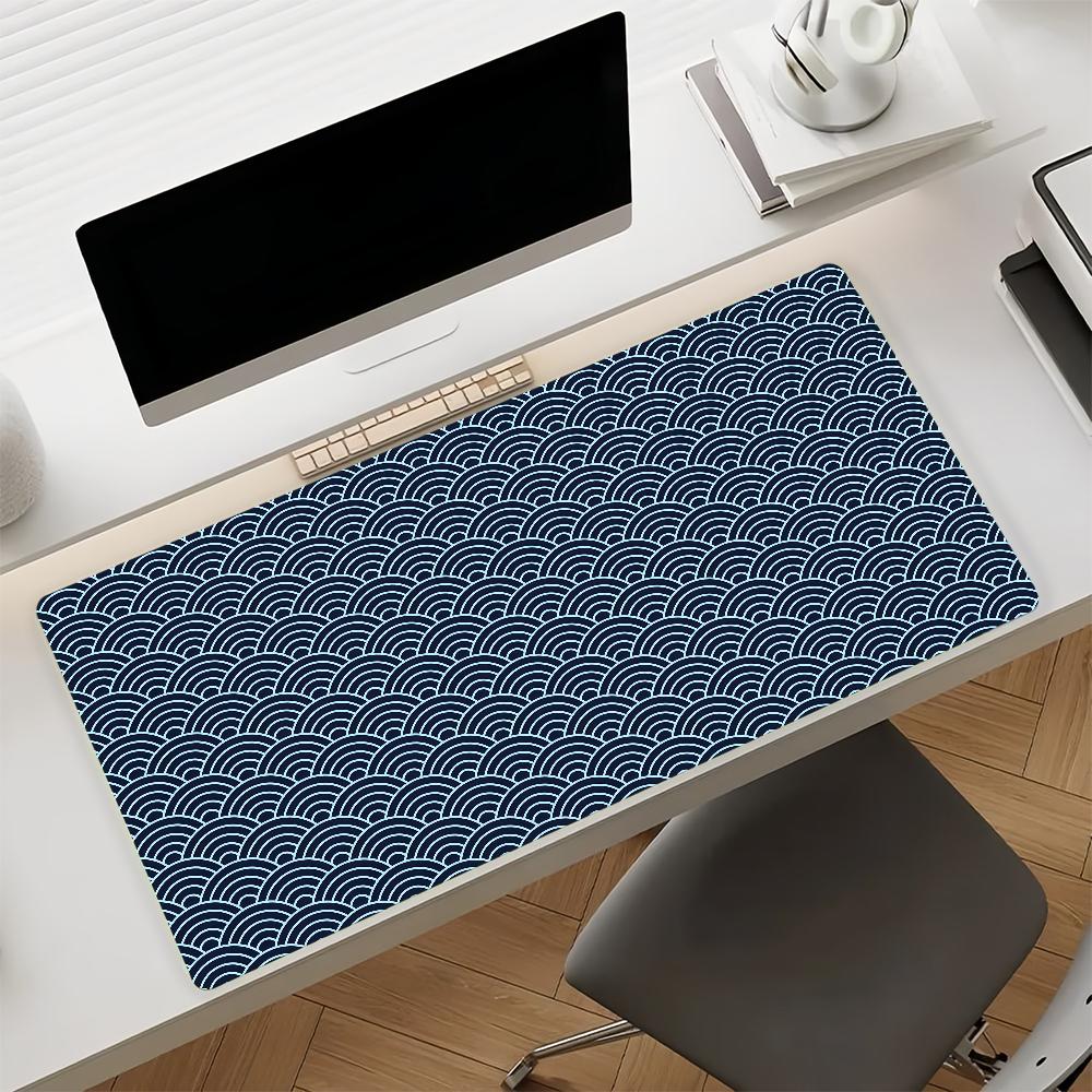 Japanese Style Seigaha Mouse Pad Non-slip Rubber Gamer Balance Computer Mat Decoracion Deskmat Laptop Office Large