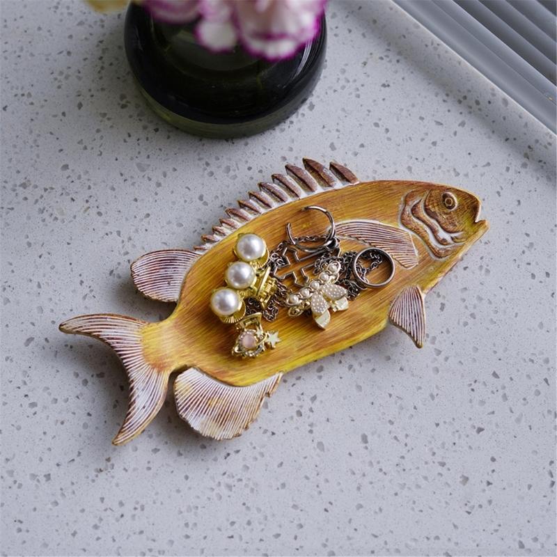 Fashionable Jewelry Sorting Tray Household Accessories Organizer Stylish Fish Shaped Accessory Holder for Home Use