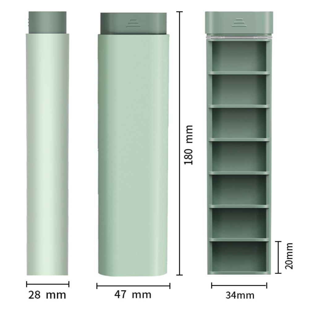 7 Grids Weekly Pill Box Mini Medicine Dispenser Premium 7 Day Pill Organizer  Travel