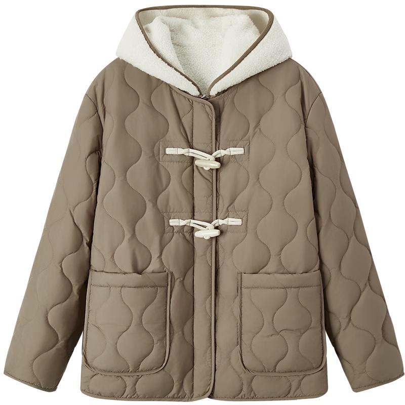 

Semir Women s Winter Quilted Jacket and Faux Lambswool Vest Set S