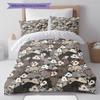 Cartoon Animal Art Pattern Bedding,Quilt Set Quilt Cover Pillowcase Home Birthday Gift (1 * duvet cover + 2 * pillowcase, without core)