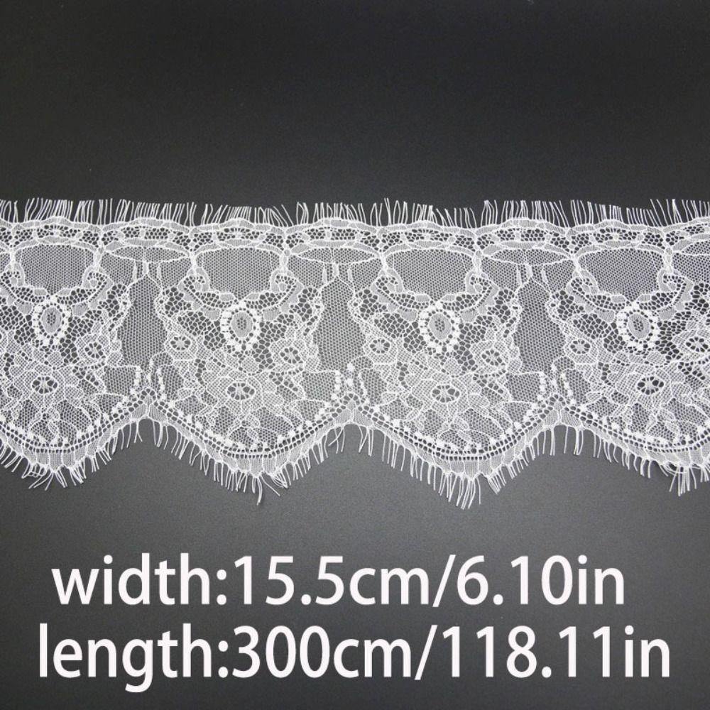 3 metri Tessuto di Pizzo per Ciglia con Motivo Floreale Bordatura Decorativa in Pizzo Nuovo Bordo in Pizzo Floreale Arredamento per la Casa