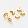20pcs/bag 14K 18K Gold Color Plated Moon Shape Loose Spacer Beads With Hole For DIY Jewelry Necklace Bracelet Accessories