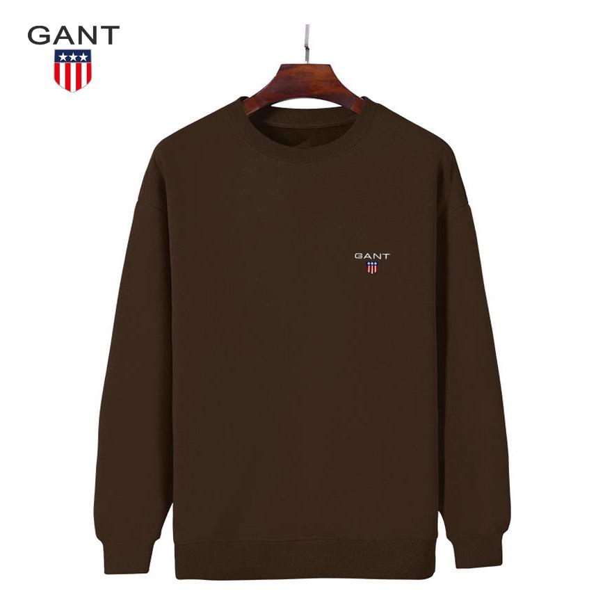 Gant Men's and Women's Autumn and Winter Embroidered Round Neck Pullover, Casual Sports Running Pullover