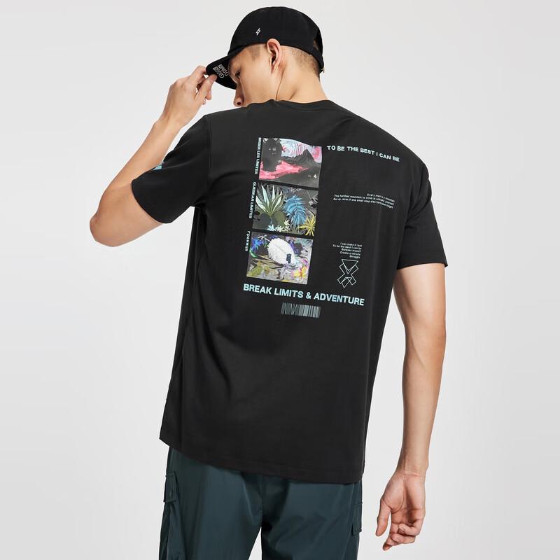 SEPTWOLVES Men's Casual Heavyweight Pure Cotton Printed Short Sleeve T-Shirt