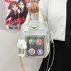 Y2K Japanese Style Back School Shoulder Bag Clear Pocket Kawaii Itabag  for Teenage Girls