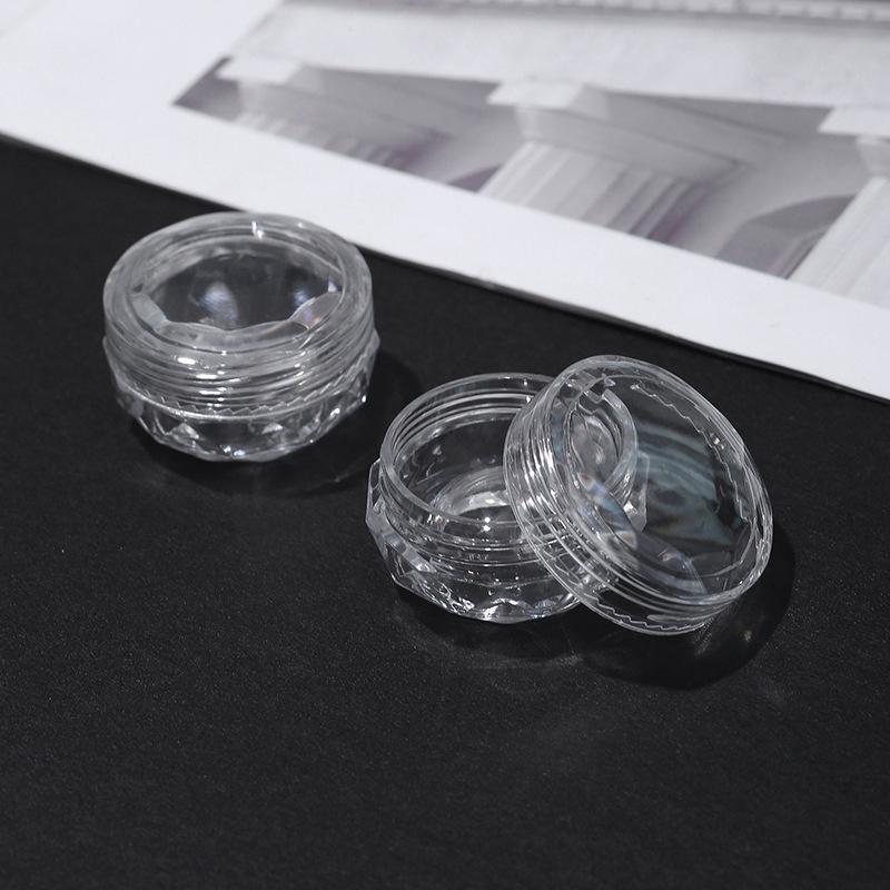 10Pcs Refillable Nail Bottle Empty Nail Glitter Powder Nail Decoration Box Pot Sample Clear Cream Jar Small Clear Can Tin