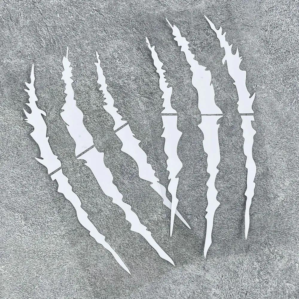 2pcs Monster Claw Scratch DIY Funny Motorcycle Headlight Stickers Motorbike Helmet Decals for Shark LS2 Arai Shoei AGV HJC Bell