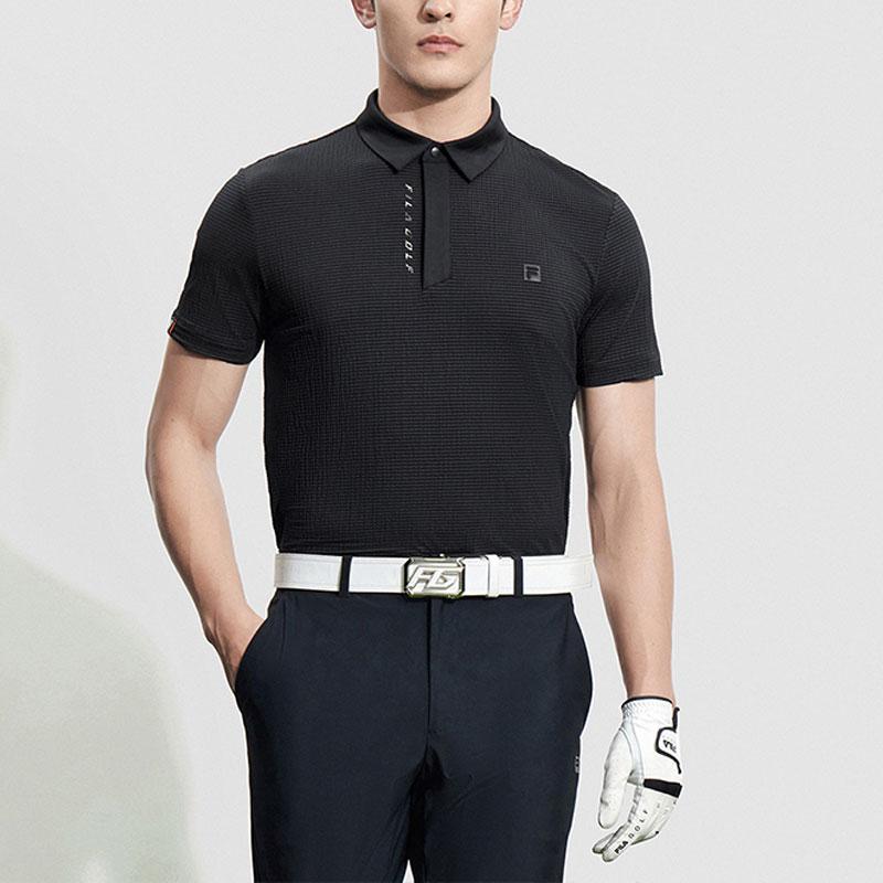 New FILA Polo Shirt Men's Pitch Black A11M335116ABK