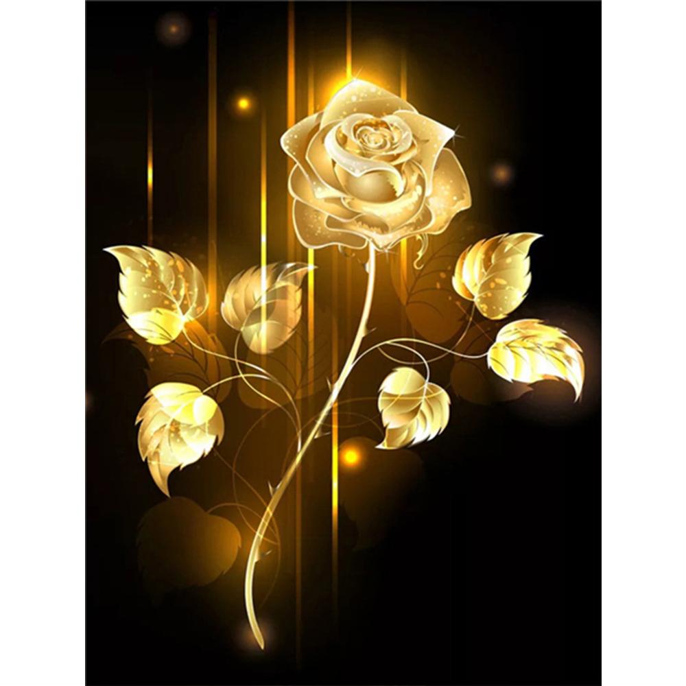 Diamond Painting Flower Rose Full Drill 5D Home Decor Diamond Embroidery Black Red Mosaic Wall Stickers