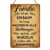 1pc Vintage Metal Tin Sign Familie Ist Wie Ein Baum German Quote Wall Decor 12x8 Inch Retro Plaque