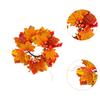Halloween Candle Ring Wreath Small Autumn Wreath Fall Candle Rings Wreath for Halloween Tabletop Centerpieces Wedding Decor