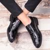 Men Retro Block Shoes PU Thick Sole Wear-resistant Lace Up Busines Office Leather Shoes Men Gentlemen Banquet Loafers Size 38-46