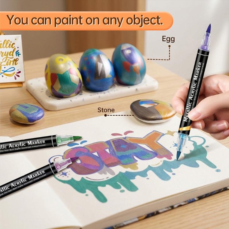 Double Sided Art Pens With Soft Brush Tips Watercolor Markers Pens For Creative Coloring Projects And Handmade Crafts