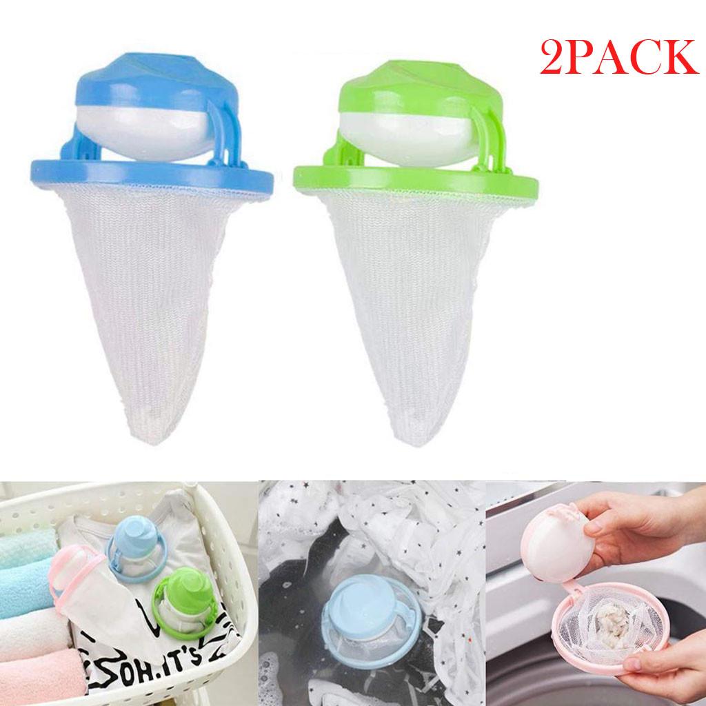 Buy Home Floating Lint Hair Catcher Mesh Pouch Washing Machine Laundry ...
