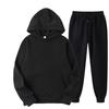 Men's Solid Color Hoodie and Pants Sports Set - Spring/Autumn Style