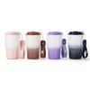 Gradual change color nine angle coffee cup stainless steel thermos cup outdoor with lifting rope double drink accompanying cup