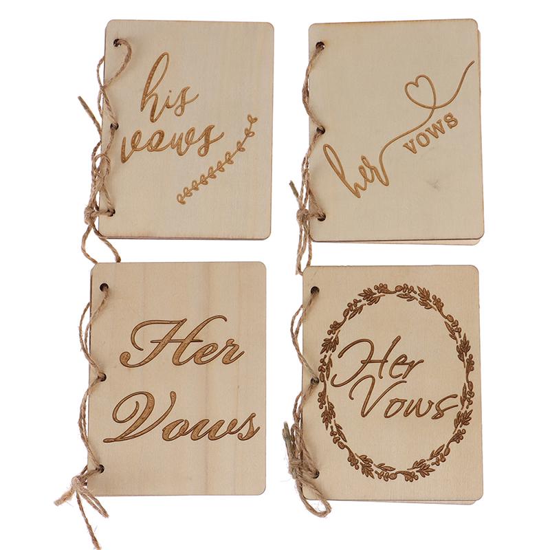 2Pcs Hochzeit Gelübde Bücher Hochzeit Gelübde Notebook Kreative Robust Kraft Papier Handbuch