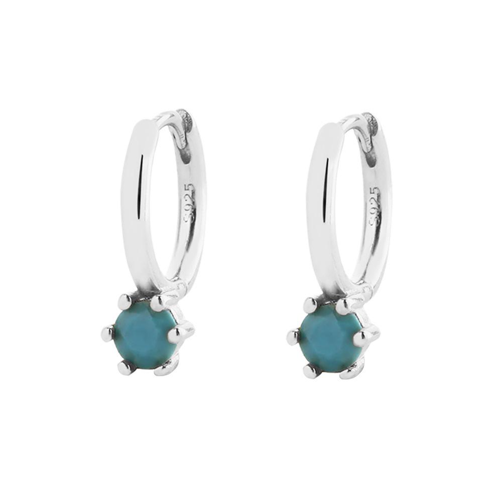 Elegant S925 Silver Turquoise Butterfly Studs & Four-Leaf Clover Earrings for Women