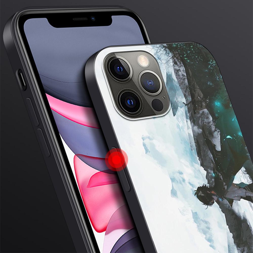 Genshin Impact Case For Apple Iphone 14 11 13 12 Pro Max Xr 7 8 +Se 2020 Xs 6 6s Plus 5 5s Cartoon Black Silicone Phone Cover